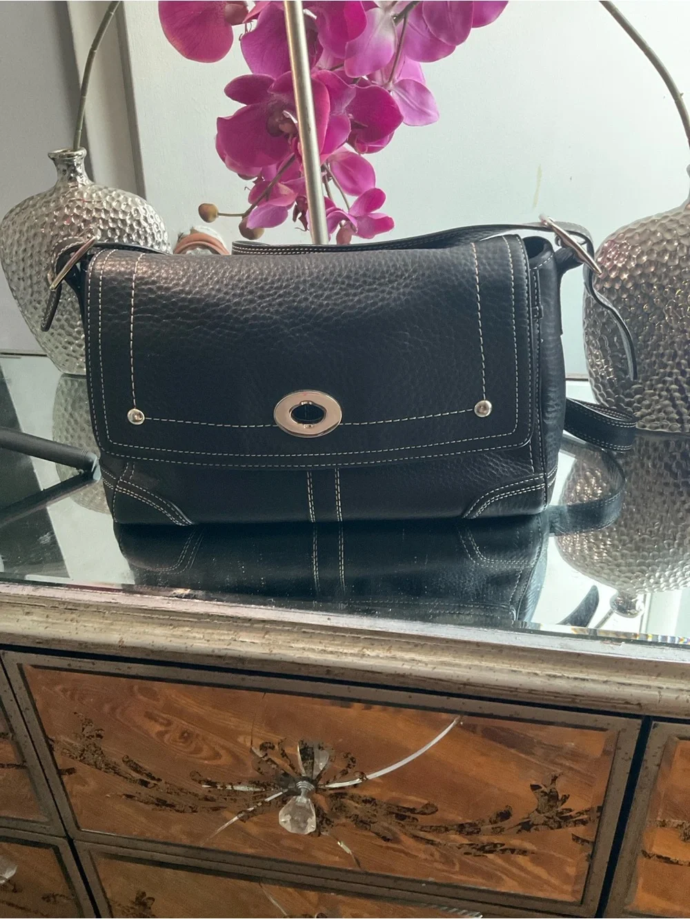 Coach sleek black
